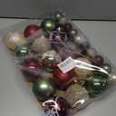 42 Pcs Christmas Ball Ornaments Set Burgundy Army Green Champagne Shatterproof Christmas Tree Decorations Glittering Decorative Hanging Ornament Bulk for Xmas Tree Wreath and Holiday Party Decor