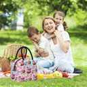 Pink Donut Lunch Bag for Woman Reusable Cute Colorful Dessert Dougnut Leakproof Insulated Lunch Box Cooler Tote Bag Food Snack Container for Men Woman Adult Work Travel Picnic