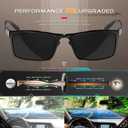 ATTCL Men's Casual Polarized Sunglasses for Men Sports Driving Sun Glasses UV Protection Al-Mg Frame (Black)