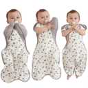 Transition Swaddle Sleep Sack, 3-6 Months, 12-18 lb, Arms In/Out, 2-Way Zipper, Moisture-Wicking Fabric, Improves Sleep, Snug Fit, Helps Calm Startle Reflex (Bear and the Forest), Size: Baby Swaddle 3-6 Months