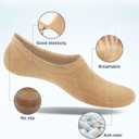 SIXDAYSOX Womens No Show Socks - 4-8 Pairs, Low Cut, Non-Slip, Invisible Cotton Liner