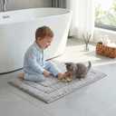 GRANNY SAYS Gray Bathroom Rug, Bath Mat for Bathroom Non-Slip, Super Soft and Water Absorbent, Microfiber Bath Rug, Machine Wash Dry, Bath Rug for Floor, Tub and Shower, 32" x 20"