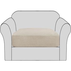 H.VERSAILTEX Stretch Couch Cushion Covers Individual Seat Sofa Chair Slipcovers Cushion Protector Cover Featuring Jacquard Textured Twill Fabric(1 Cushion Chair Cover, Island Fossi)