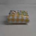 Picnic Blanket, 80''x80'' Waterproof Outdoor Blankets, Picnic Mat Washable for Beach, Picnic Blankets for Camping on Grass with Shoulder Strap - Yellow & White