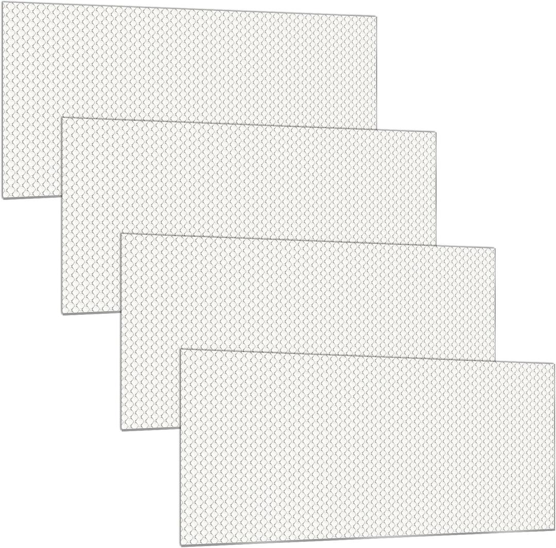 Frienda 4 Pcs Fluorescent Light Covers Replacement Flat Clear Prismatic Acrylic Ceiling Light Cover Panels(22.5" x 46.5" x 0.12")