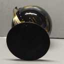 Iron & Glory World Globe - Rotating Black & Gold Desk Globe - Vintage Map - Educational World Atlas - Home Office Accessories & Living Room - Gloss Finish & Brushed Metal - Desktop Decor 24cm