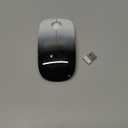 RAPIQUE Bluetooth Wireless Mouse  (BT5.1+USB) Dual Connectivity, Quiet Click, Low Power, and 1600 DPI, Portable Cordless Mouse for Laptop, MacBook Pro/Air, iPad (White to Black)