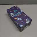 FAHRMOSIS 14 OZ Kids Water Bottle with Straw & 2 Lids (Flip & Spout) Leak Proof Metal Insulated Stainless Steel Reusable Tumbler for School & Sports Water Bottle - Black (Space)