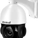 5MP PTZ Security Camera Outdoor, 20X Optical Zoom, Auto Tracking & Human Detection, PoE IP Camera with 360 View, 330ft Night Vision, Waterproof IP66, CamHi Pro