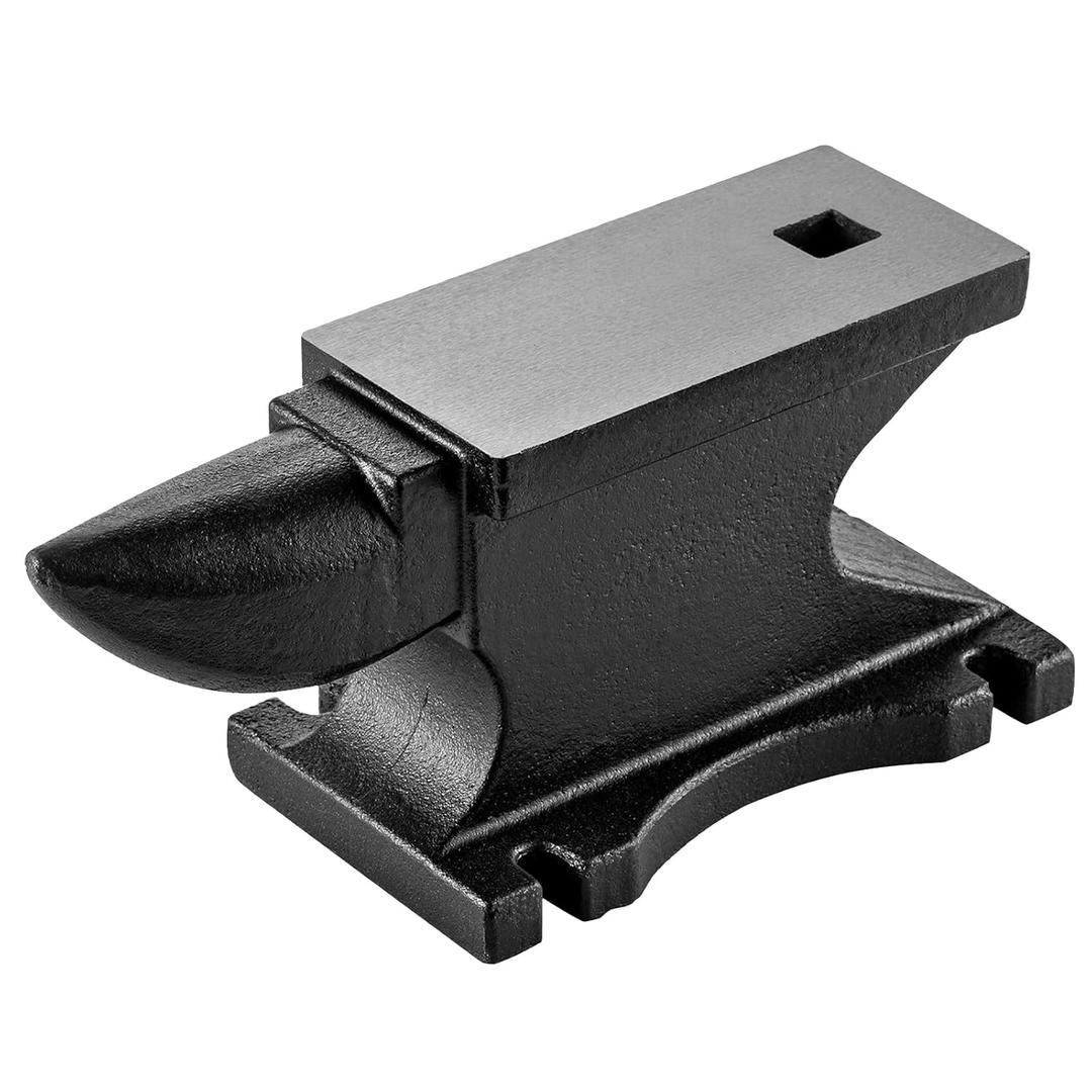 Zevemomo Cast Iron Anvil, 100lbs Single Horn Anvil, Anvils for Blacksmithing with Large Counterop, High Hardness Rugged Round Horn for Bending & Shaping Suit Forging for Blacksmith Tools-Black