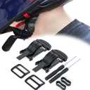 Helmet Quick Release Buckle Kit for Motorcycle Helmet, Metal Motorcycle Helmet Accessories, Helmet Chin Strap Replace D-RING Helmets Up to 1", Suitable for Full Helmet, Half Helmet, 2 PCS (Black 2 Pack)