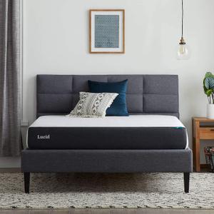 Lucid 8 Inch Memory Foam Mattress - Medium Firm Feel - Infused with Refreshing Bamboo Charcoal and Cooling Gel - Bed in a Box - Temperature Regulating - Pressure Relief - Breathable - Twin Size