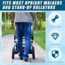 2 Pcs Rollator Armrest Pad Upright Walker Forearm Pads Black Walker Handle Coushions Stand up Rollator Accessories Soft and Comfortable for Seniors