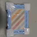 4x6 Inches Haze Blue Flower Wavy Picture Frame Cute Wavy Edge Wooden Real Glass Photo Frame for Desktop Display Home Decor Family Friends Wedding Graduation Gifts