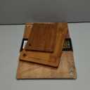 Pre-Oiled, Non Toxic 3-Piece Carbonized Bamboo Cutting Board Set, Eco-Friendly Wooden Chopping Boards for Kitchen with Hanging Hole, 500F Carbonized Technology Charcuterie Serving Boards Deer & Oak