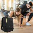 Ytonet Gym Backpack for Men Women, Gym Bag for Women with Shoe Compartment Large Water Resistant Lightweight Sport Backpack Fit 15.6 Inch Laptop, Sport, Workout, Travel, Black