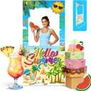 Hello Summer Photo Booth Props: Pool Party Decorations Pool Party Photo Booth Props Summer Pool Party Decorations Summer Party Backdrop