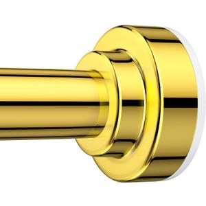 TEECK Shower Curtain Rod, 32-92 inch Adjustable Spring Tension Curtain Rod, Never Rust Anti-Slip Shower Curtain Rod for Bathroom, No Drilling, Never Collapse, Easy to Use, Gold
