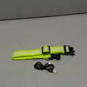 Vizpet LED Dog Collar, Light Up Dog Collar Adjustable USB Rechargeable Super Bright Safety Light Glowing Collars for Dogs(Medium,Green) (Medium[14.96-19.68 inch])