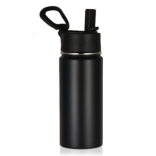 Volhoply  Insulated Water Bottle with Straw, Stainless Steel Cold Water Bottles for School,BPA-Free Metal Wide Mouth Cups with Handle Lid,Reusable Double Wall Vacuum Sport Flask 24oz