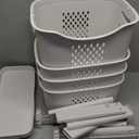 4-Tier Laundry Hamper Sorter, Vertical Rolling Laundry Baskets with Wheels Removable, Stackable Laundry Cart Organizer and Storage for Small Space, Dorm, Closet, Bathroom