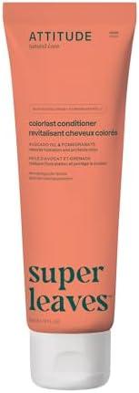 ATTITUDE Colorlast Hair Conditioner, For Color Treated Hair, Protects Color, Naturally Derived Ingredients, Vegan Detangler, Dermatologically Tested, Avocado Oil and Pomegranate, 8 Fl Oz