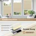 LazBlinds No Tools No Drill Cordless Cellular Shades, Blackout Light Blocking Honeycomb Shades for Home, Thermal Insulation Blinds for Windows, 46" W x 48" H, Beige