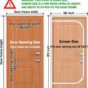 Upgraded Pet Screen Door,Fits Door Opening Size 36''x 81'',Thickened Cat Resistant Mesh Screen Door for Living Room,Kitchen,Bedroom,Cat Proof Screen with Zipper Closure.