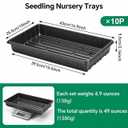 10 Plant Growing Trays,Plant Tray, Seed Tray, Seedling Tray, Propagation Tray, Plant Trays for Seedlings, Planting Trays, Seedling Starter Tray(No Drain Holes)
