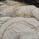 BEDELITE Cream Queen Comforter Set, 3 Pieces Fluffy Lightweight Beige Seersucker Comforter, Soft Breathable All Season Bedding with Pillowcases for Bedroom