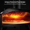 BIG HORN 12" Multi-Fuel Outdoor Pizza Oven Reach up to 1110 3-in-1 Wood, Gas & Electric Compatible (Burners Sold Separately), Pellet Pizza Oven Portable Pizza Maker for Backyard, Camping&Tailgating