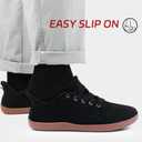 Non Slip Work Shoes for Women Wide Toe Box Food Service Shoes for Chef Kitchen, Restaurant, Hospital Black Slip Resistant Walking Zero Drop Sneakers 5w - 11w