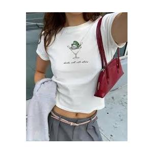 Leprechaun Martini Cocktail St Patrick's Day Womens TShirt, M
