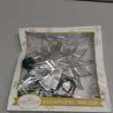 10-Light 8-Point Silver Glitter Capiz Star Tree Topper