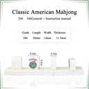 drizzle Travel Mini American Mahjong Set - 166 White Tiles Includes Jokers 0.8" White Melamine Material - with Racks Instructions and Panda Bag 2.20 Pounds