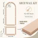 Nuanchu 3 Set 90 x 21 Inches Arch Mdf Board and Batten Wall Panel Kit Premade Wainscoting Wall Molding Kit Frame Accent Molding Pre Cut Trim for DIY Room Decor (Classic Style)