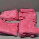 Mixweer 4 Pcs Oversized Bath Towels, 40 x 80 Inch Giant Microfiber Jumbo Bath Sheets Soft Bathroom Microfiber Quick Dry Absorbent Shower Towels for Spa Camping Beach(Hot Pink)