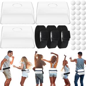 Vinsot 3 Sets Baby Shower Games Bridal Funniest Baby Shower Play, Interactive Shaking Balls for Boy or Girl, Table Tennis Twerk Game (White)