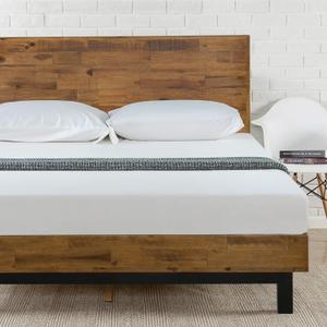 Zinus Tricia Wood Platform Bed Frame with Adjustable Headboard/Wood Slat Support with No Box Spring Needed/Easy Assembly, King