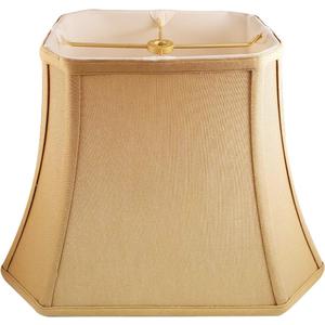 Royal Designs, Inc. BS-710-14AGL Rectangle Cut Corner Basic Lamp Shade, (6x8) x (9x14) x 10.5, Antique Gold