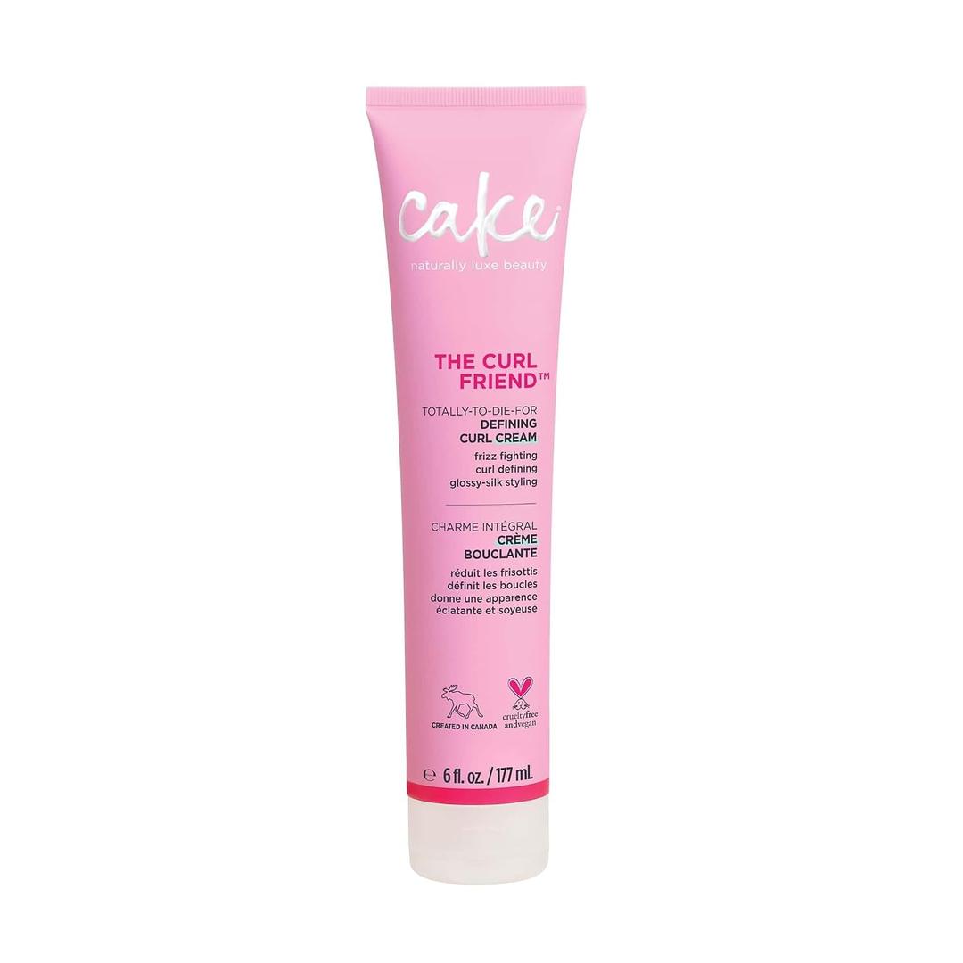 Cake Beauty Curl Defining Cream, The Curl Friend - Moisturizes and Defines Curls For Frizz Control & Detangling - Avocado Oil, Soybean Oil & Shea Butter For Curly Hair- 6 Fl Oz / 177 mL | Moisturizes, Defines Curls, For Frizz Control, Detangling, For Curly Hair, 177 mL