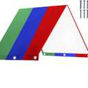 Playground Replacement Canopy, 52" x 90" Swing Set Replacement Tarp, Waterproof 210D Oxford Cloth Playset Tarp for Kids Outdoor, Backyard Playground (Green Blue Red)