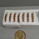 JUXYES 8 Pack Amber Tone Crystal Coasters Round Cup Mat, Glass Coasters for Drinks Coffee Tea Wine, Decorative Wine Bottle Coaster, Crystal Drink Coasters for Restaurant bar Kitchen Dining Table