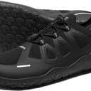 ZURIN Men's Barefoot Training Shoes-Wide Toe Box | Zero Drop Sole | Slip On | Gym Cross Trainers for Walking Weightlifting Workout Trail Running Hiking (9.5 Wide, Black)