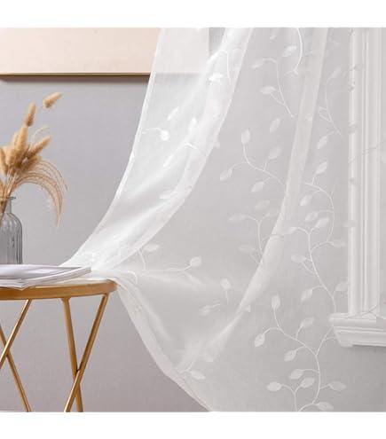 Deconovo Sheer Curtain 52x72, White