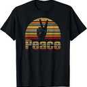 Peace T-Shirt Retro Love 60s 70s Hippie Gift T-Shirt XXL