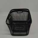 Metal Mesh Steel Baskets, Household Wire Storage Organizer Bin Garden Harvest Basket Multi-functional Fruit Baskets with Handles for Kitchen Bathroom Picnic Shopping Decor Cabinet Home, Black 2 Pack 10x10, 11x14.5 Inch
