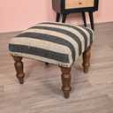 NATURAL FURNISH Handmade Jute Soft Ottomans Square Shape Stool for Sitting and Foot Rest with Wooden Legs, Entryway Modern Stool for Living Room, Bedroom, Hall (White, 40 X 40 X 35)