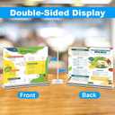 EHWINE Acrylic Sign Holder 4 x 6 Horizontal, 20 Pack Double-Sided Stand up Table Top Sign Holders, Clear Acrylic Picture Frame Menu Flyer Paper Holder Display Stand for Cashier Counter Restaurant Office Wedding Party