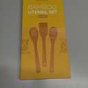 2 x Riveira Premium Brown Bamboo Wooden Spoons for Cooking Set of 3  Premium Brown Bamboo Wooden Cooking Utensils, Wooden Spatula, Wooden Spoon - Premium Quality Wooden Utensil Set for Non-Toxic Cooking